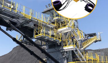 Compact and efficient high current slip ring designed for paper mill stackers