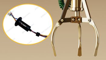 High speed, miniaturized slip ring for high speed rotary gripping mechanism