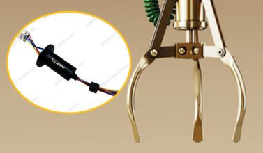 High speed, miniaturized slip ring for high speed rotary gripping mechanism